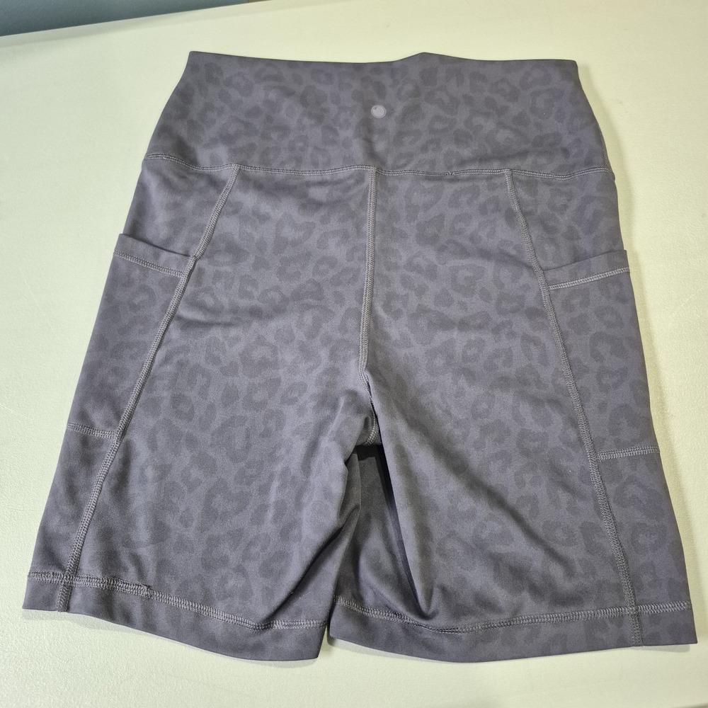 Yogalicious‎ Lux Shorts Womens XL Leopard Bike Biker Pockets High Rise Running